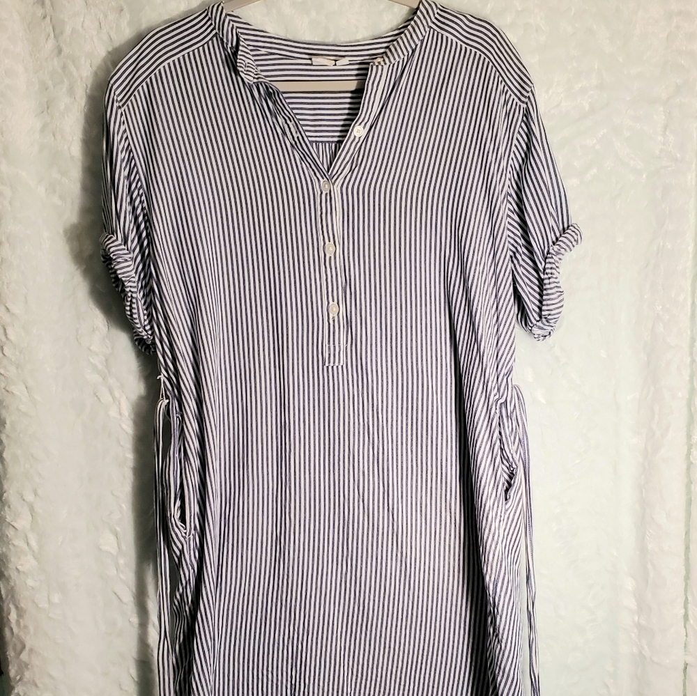 Gap Blue Striped Tshirt Dress Size L